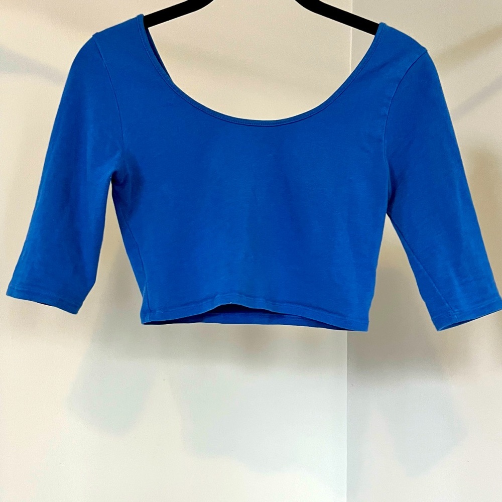 Wet Seal Crop Top 1/2 Sleeve S